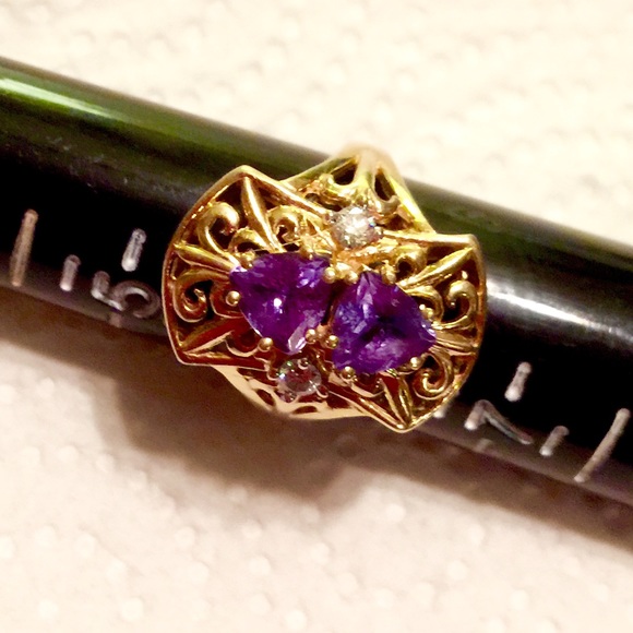 Tanzanite n diamond ring. Heavy weight. - Picture 2 of 2