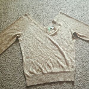 Gold metallic banana Republic knit top sweater
