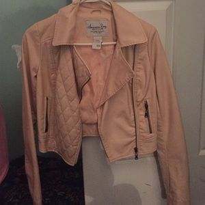 American Rag light pink pleather jacket
