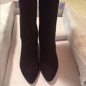 Chocolate brown wedge boots. Nice! New!