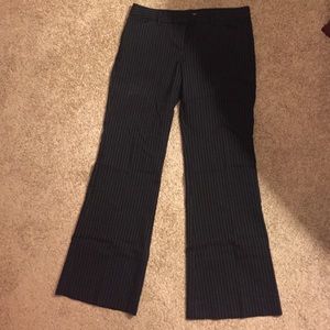 Black pinstripe dress pants