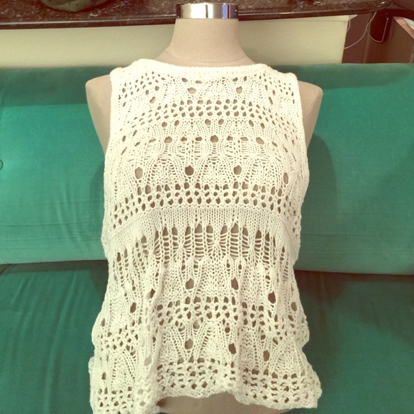White crotchet top