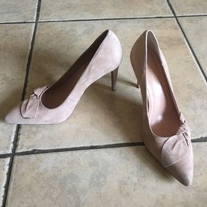 Nude Suede Heels
