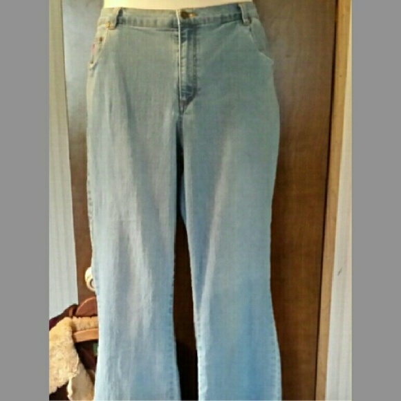 Woman Within Denim - SALE! Plus Natural fit blue jeans slightly flared