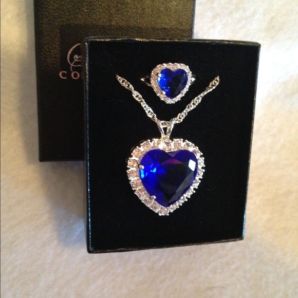 New Beautiful Heart Pendant & Ring set - Picture 3 of 5