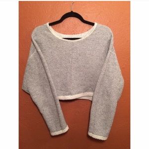 Reversible cropped sweater