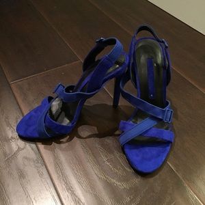 Cobalt Blue Suede Sandal