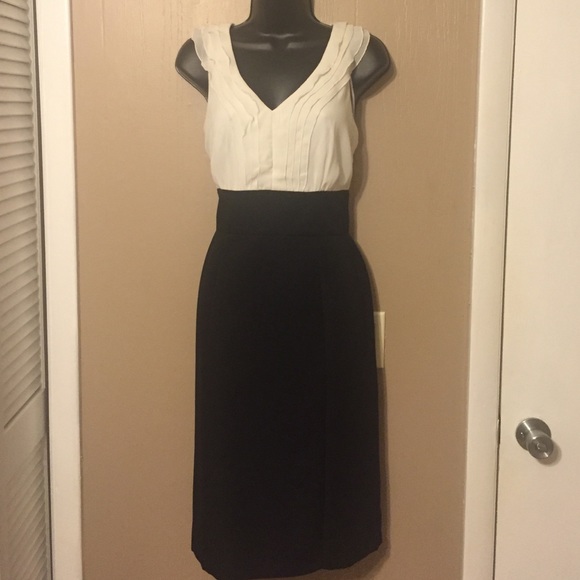ON HOLD-Black and Cream Evening Dress
