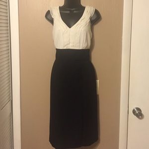 ON HOLD-Black and Cream Evening Dress
