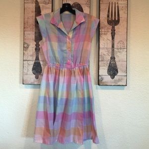 *sold*Vintage rainbow block day dress