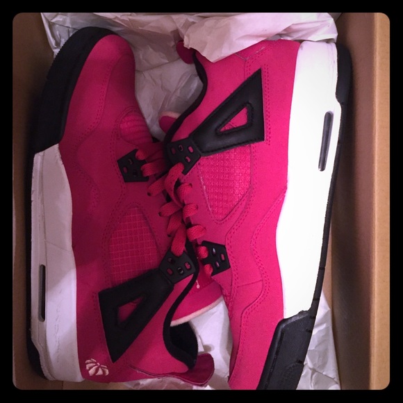 Jordan Shoes - Air Jordan 4 retro GS- Voltage cherry/white/black