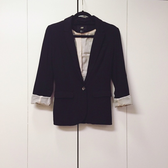H&M Black Fitted Blazer Jacket