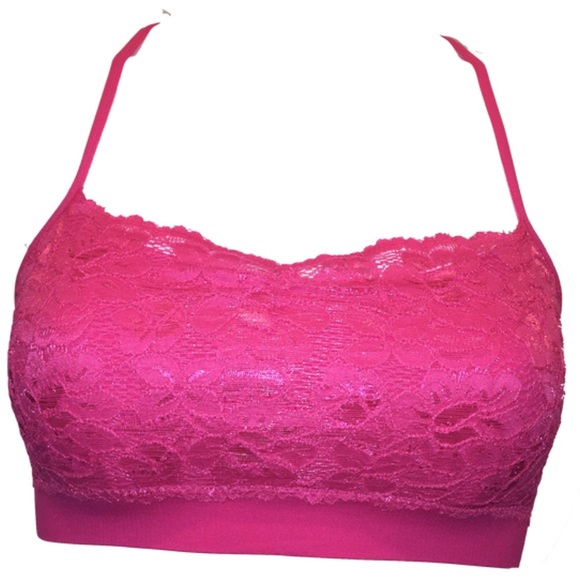 Racerback Bra w/ Lace overlay - Picture 3 of 4