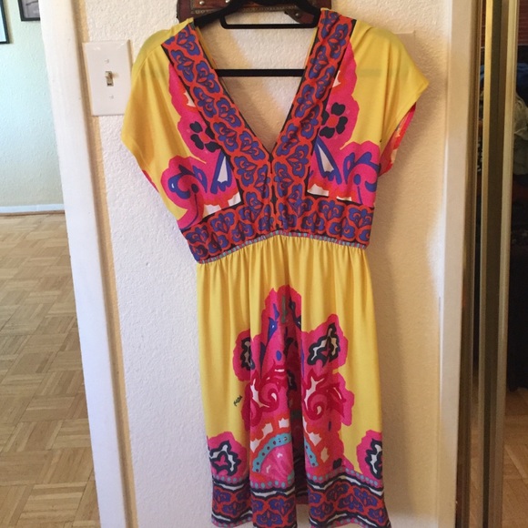 Hale Bob Cabana V neck dress