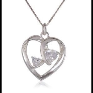 Sterling Silver "One Love Two Hearts" Necklace
