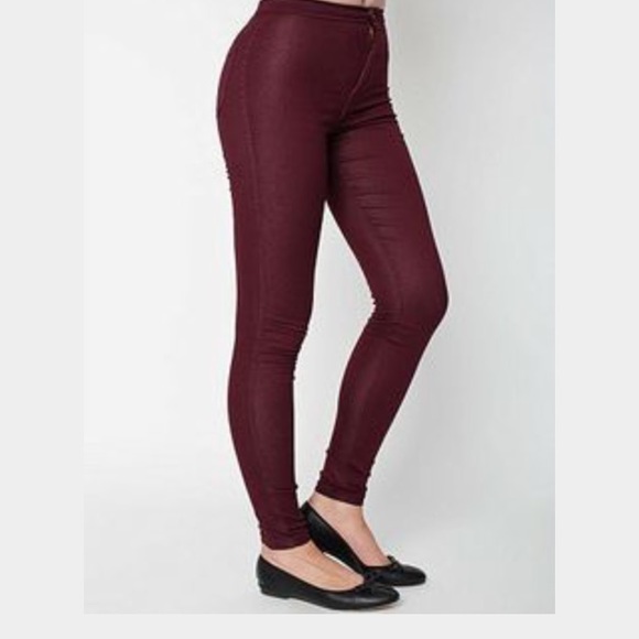 American apparel burgundy easy jeans