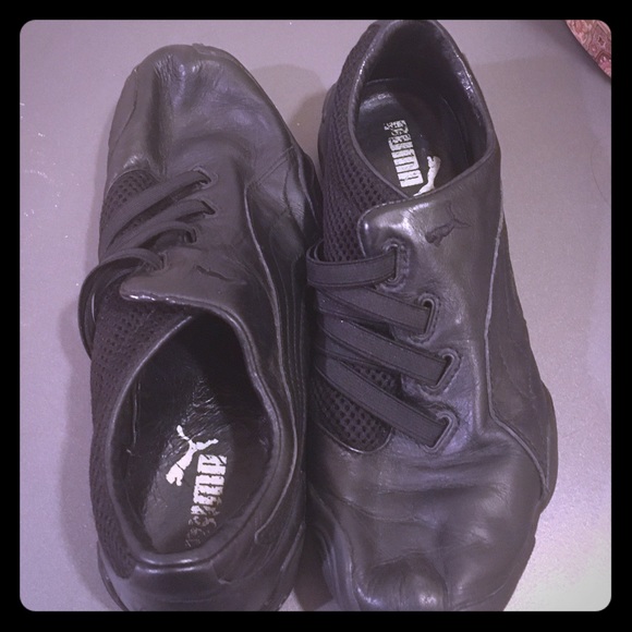 Black Puma Slip On Sneakers