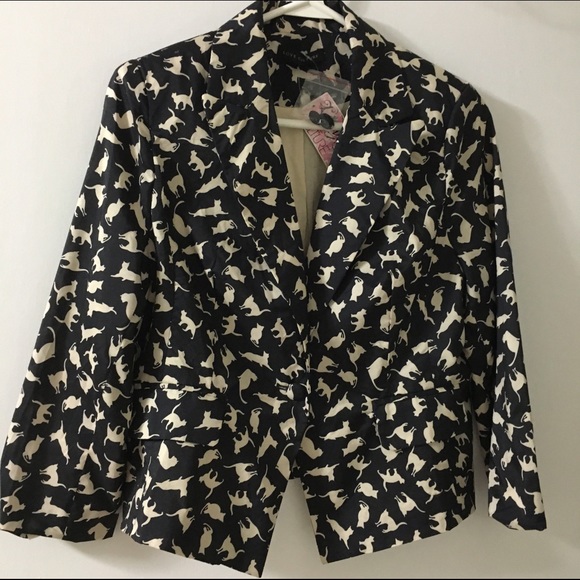 *Sold* Love Culture Blazer ~ cat pattern 🐱 - Picture 2 of 2