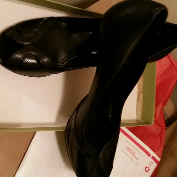 Gianni Bini.  Black peep toe stilettos.