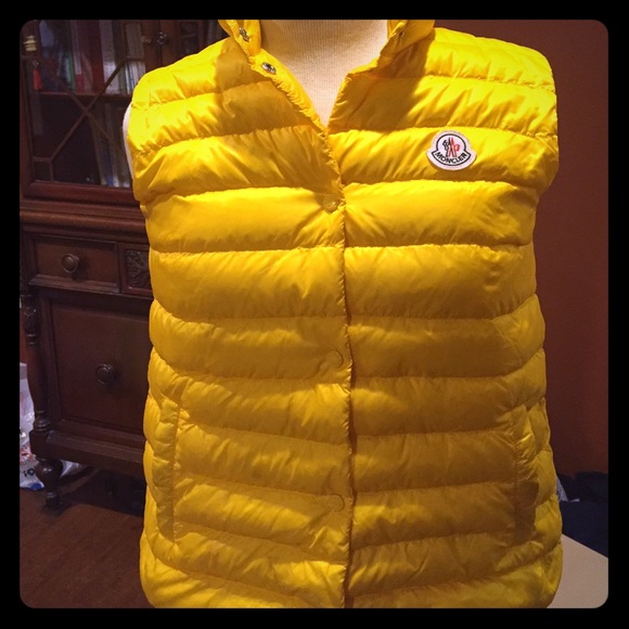 Moncler Jackets & Blazers - Moncler waistcoat 100% authentic yellow sise 0