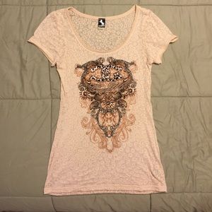 Short sleeve burn-out Cowgirl Up