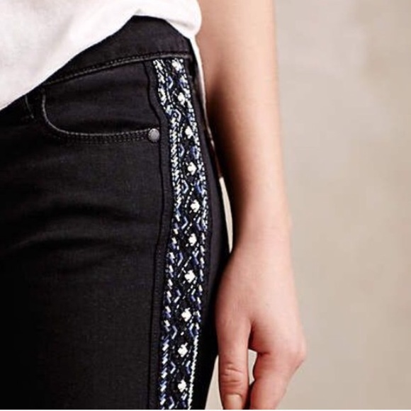 Anthropologie Denim - Paige verdugo ankle tux embellished jeans