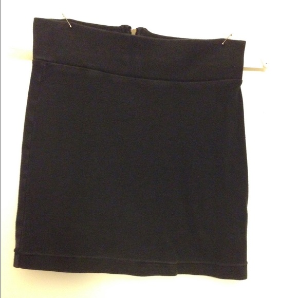 Black mini skirt