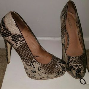 Aldo Snake Print Pumps