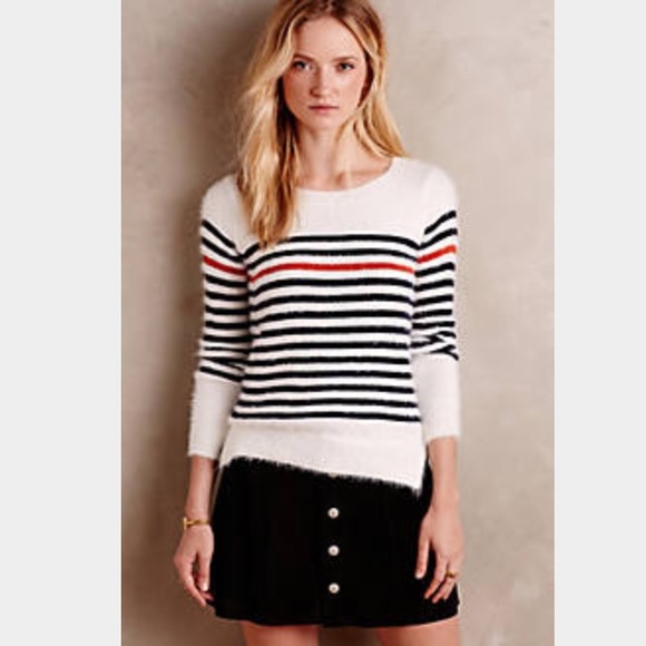 Anthropologie Moth Rouge Stripe Pullover size S