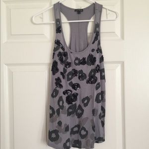Express sequin leopard tank top Size Medium