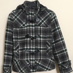 Cozy Plaid Duffle Coat