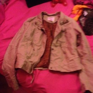 Leather creme jacket