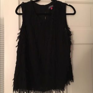 Black sleeveless confetti top Vince Camuto