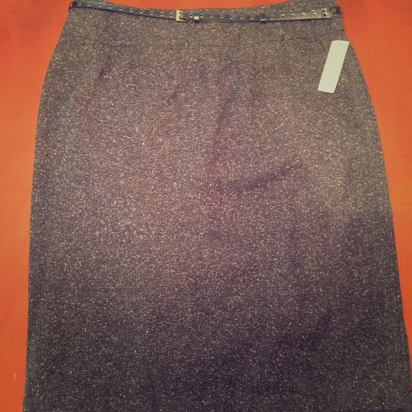 Textured Wool-like Skirt