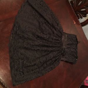 Black lace formal party dress