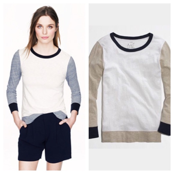J. Crew Tops - J Crew Color Block Shirt