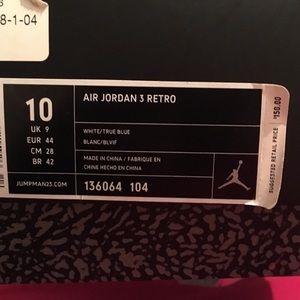 Air Jordan retro 3's