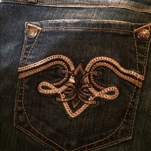 Express dark wash capris