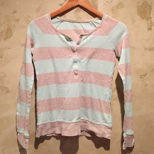 Striped American Eagle thermal sweater