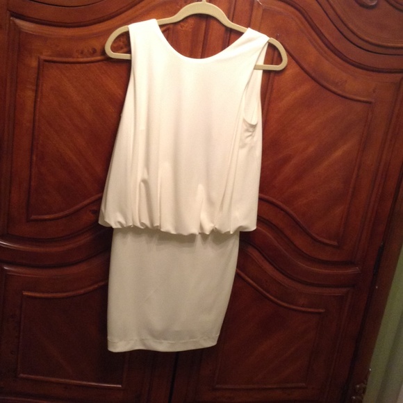 White open back dress