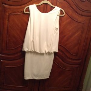 White open back dress