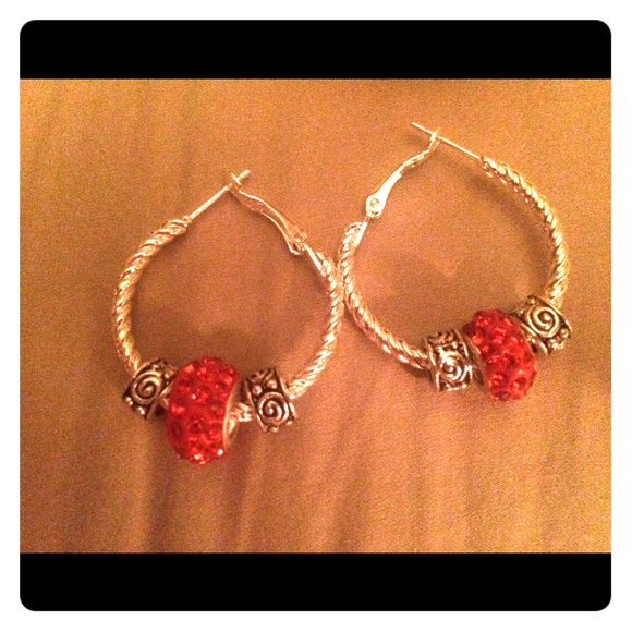 New Beautiful silver Hoop Earrings!