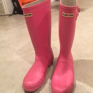 Hunter pink rain boots