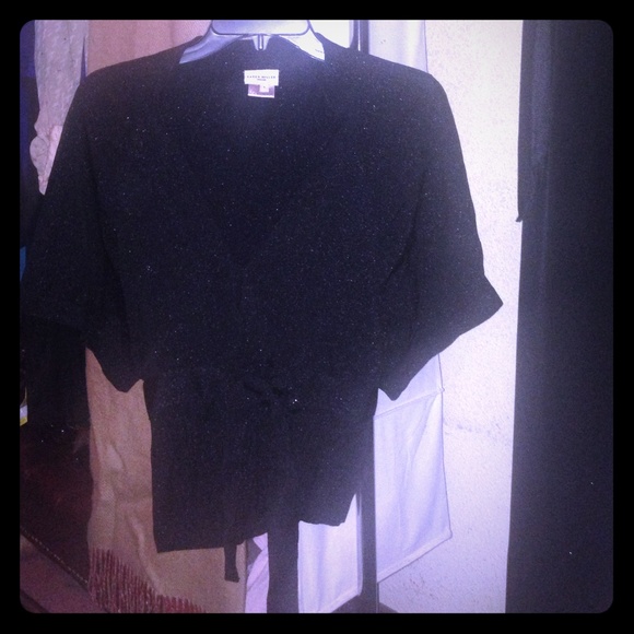 Karen Millen button down/tie sweater.