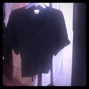 Karen Millen button down/tie sweater.