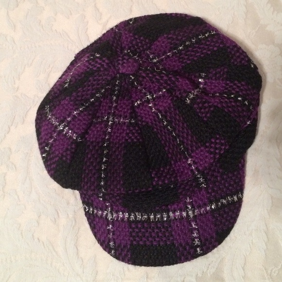 Purple and Black Hat with Silver Detail - Picture 1 of 1