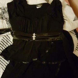 Black frilled dress