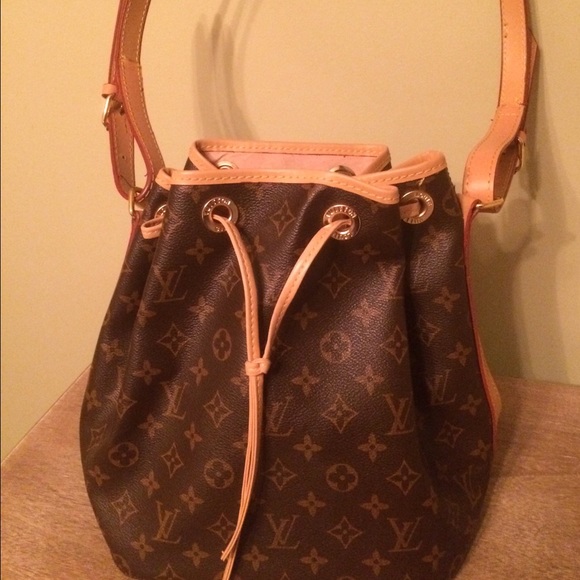 Large brown bucket purse