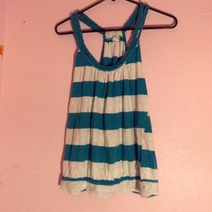 Blue striped tank top