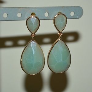 Beautiful Blue Green Hanging Earrings